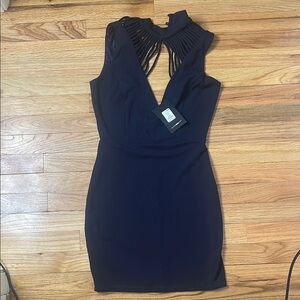Fashion nova navy blue dress with tags